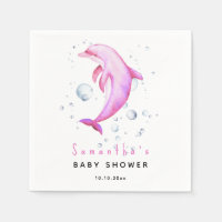 Fête de naissance dauphin océan aquarelle