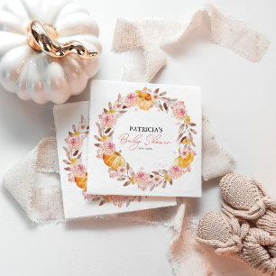 Serviette En Papier Fête de Naissance de Bébé Citrouille d'Automne Per
