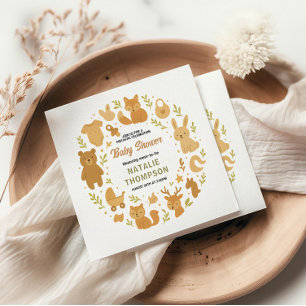 Serviette En Papier Fête de naissance de bébé garçon neutre   Mignon a