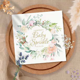 Serviette En Papier Fête de naissance de couples Roses des bois florau