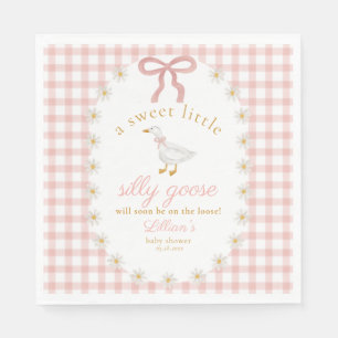 Serviette En Papier Fête de naissance de la petite oie ridicule Cottag