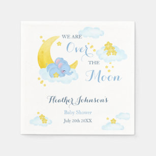 Serviette En Papier Fête de Naissance Eléphant Au-Dessus de la Lune