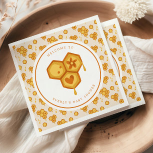 Serviette En Papier Fête de Naissance en Forme de Ruches d'Abeilles à