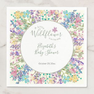 Serviette En Papier Fête de naissance Fleur Sauvage Petite Fleur Color