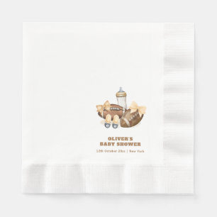 Serviette En Papier Fête de Naissance Garçon Football Touchdown Neutre