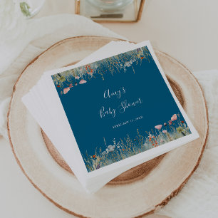 Serviette En Papier Fête de naissance Navy Blissful Colorful Boho Fleu