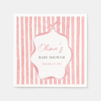 Serviette En Papier Fête de naissance Ruban à nœud fantaisiste Coquett