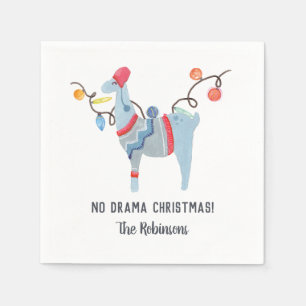 Serviette En Papier Fête de Noël au pull moche à thème lama