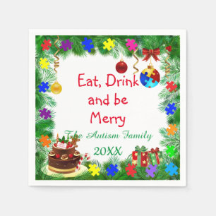 Serviette En Papier Fête de Noël autiste