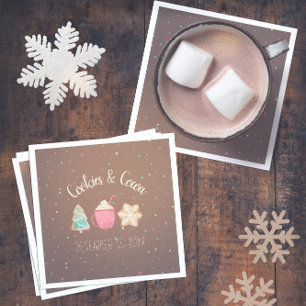 Serviette En Papier Fête de Noël Cookies de Noël Cookie+Cocoa