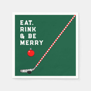 Serviette En Papier Fête de Noël de Hockey