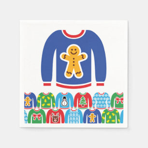 Serviette En Papier Fête de Noël moche Fête de Noël Noël Fête de pain 