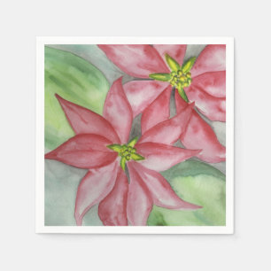 Serviette En Papier Fête de Noël Poinsettia