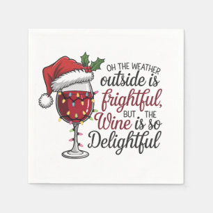 Serviette En Papier Fête de Noël pour boire du vin