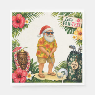 Serviette En Papier Fête de Noël sur le thème de Golf Hawaï