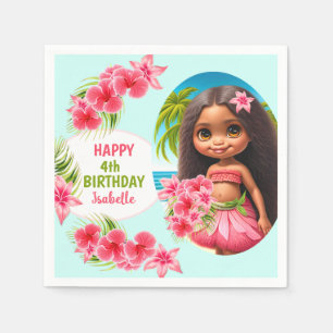 Serviette En Papier Fête de plage tropicale de Luau