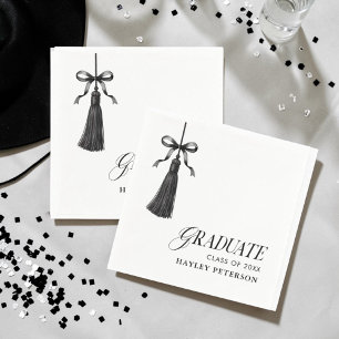 Serviette En Papier Fête de remise des diplômes à ruban noir pour dipl