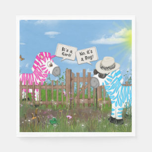Serviette En Papier Fête de révélation du genre du bébé