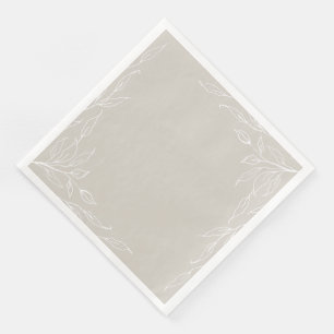 Serviette En Papier Fête de Thanksgiving en feuille beige