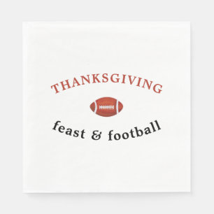Serviette En Papier Fête de Thanksgiving et Dîner de football