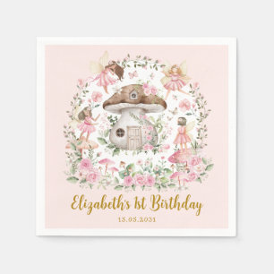 Serviette En Papier Fête de thé Fée Forêt Enchantée Filles Anniversair