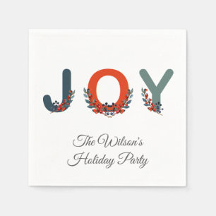 Serviette En Papier Fête de vacances de baies de Noël de joie de baies