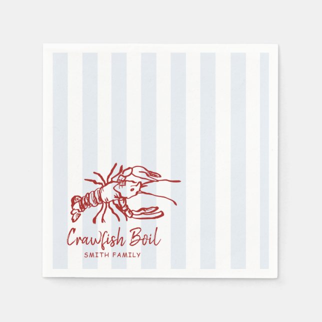 Serviette En Papier Fête d'ébullition de l'écrevisse à la main (Devant)
