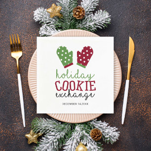 Serviette En Papier Fête d'échange de biscuits Noël Four Mitts