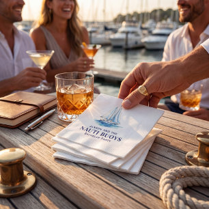 Serviette En Papier Fête d'enterrement de vie de garçon de Nauti Buoy