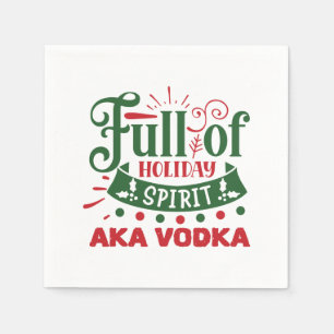 Serviette En Papier fête des amoureux de vodka de Noël serviettes