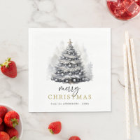 Fête des arbres de Noël noirs et blancs