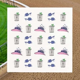 Serviette En Papier Fête des Dames Derby Élégant Talons Hauts Chapeaux