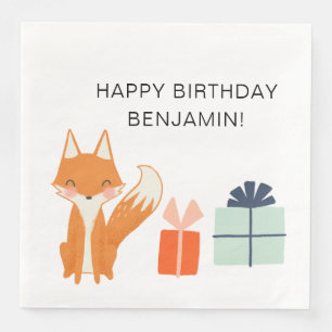 Serviette En Papier Fête des enfants moderne de la chaîne Cute Fox