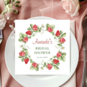 Serviette En Papier Fête des mariées à l'aquarelle tendance Meadow Str