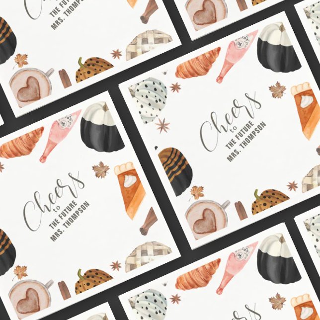 Serviette En Papier Fête des mariées Citrouille unique à la peinture a (Créateur téléchargé)