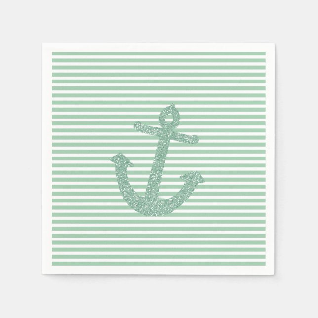 Serviette En Papier Fête des mariées d'Ancre nautique de la Parties sc (Devant)