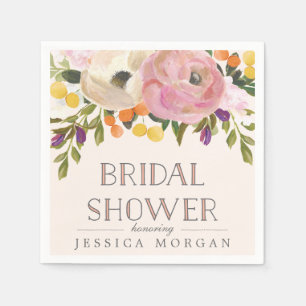 Serviette En Papier Fête des mariées de fleurs douces serviettes