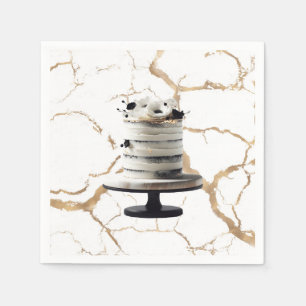 Serviette En Papier Fête des mariées de gâteau de la catégorie Florale