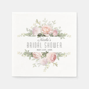 Serviette En Papier Fête des mariées de jardin Rose été