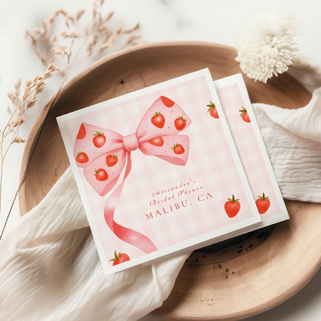 Serviette En Papier Fête des mariées de la baie de fraise (Créateur téléchargé)