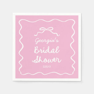 Serviette En Papier Fête des mariées de la boue blanche rose à main lu