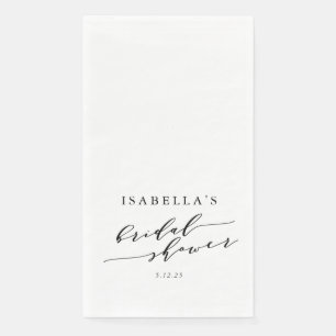 Serviette En Papier Fête des mariées de nom personnalisé minimaliste b