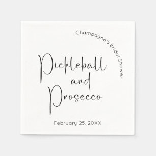 Serviette En Papier Fête des mariées de script moderne Pickleball & Pr