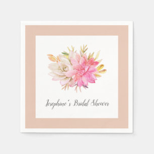 Serviette En Papier Fête des mariées de succulents du désert rustique