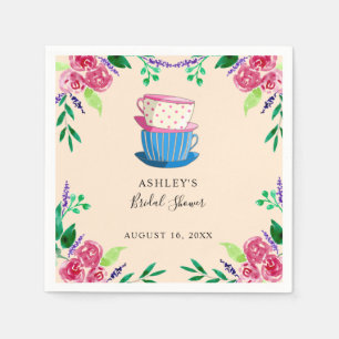 Serviette En Papier Fête des mariées de Tea Party après-midi Aquarelle