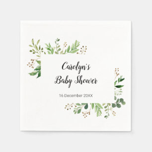 Serviette En Papier Fête des mariées de verdure rustique Napkin