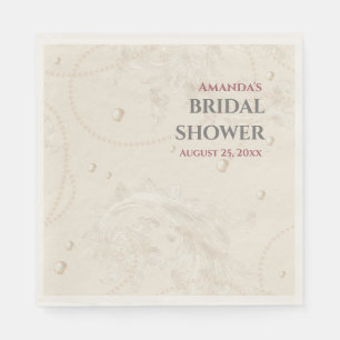 Serviette En Papier Fête des mariées des bijoux perles