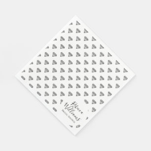Serviette En Papier Fête des mariées Diamant noir