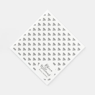 Serviette En Papier Fête des mariées Diamant noir