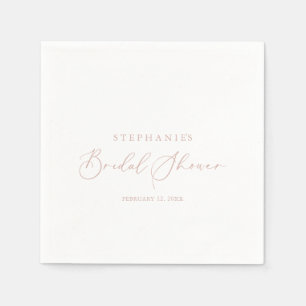 Serviette En Papier Fête des mariées élégante rose Gold